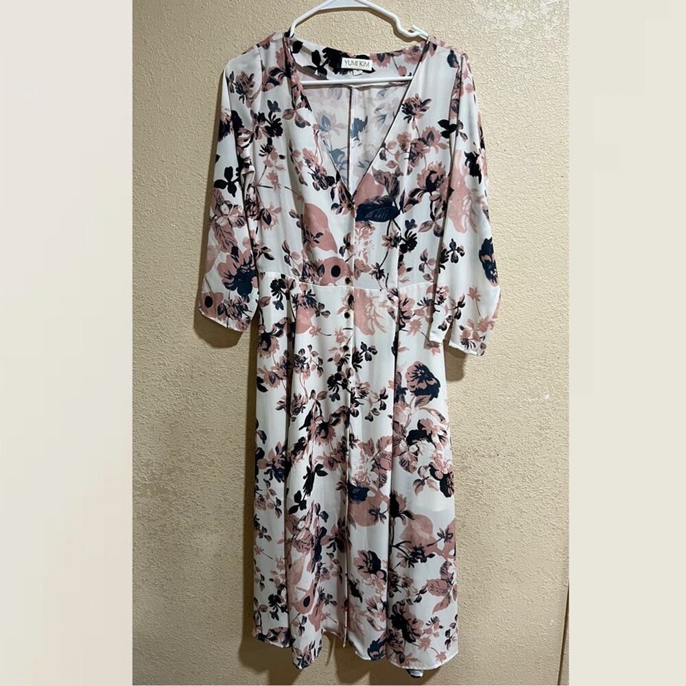 Yumi Kim floral button front midi dress